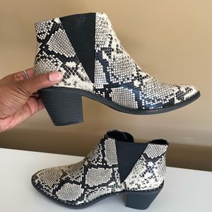 Snakeskin Bootie